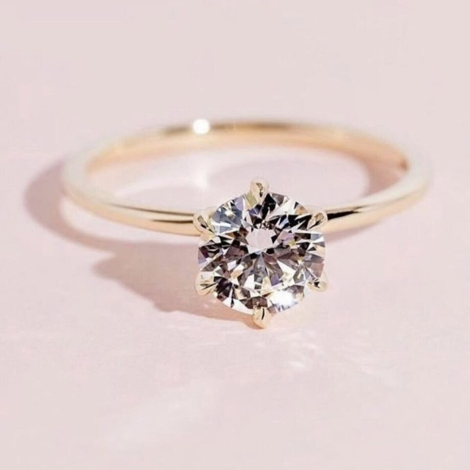 Tektaş Yüzük Zirconia & Diamond