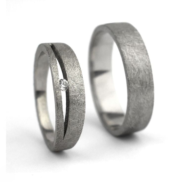 Mat Taşlı Vintage Alyans