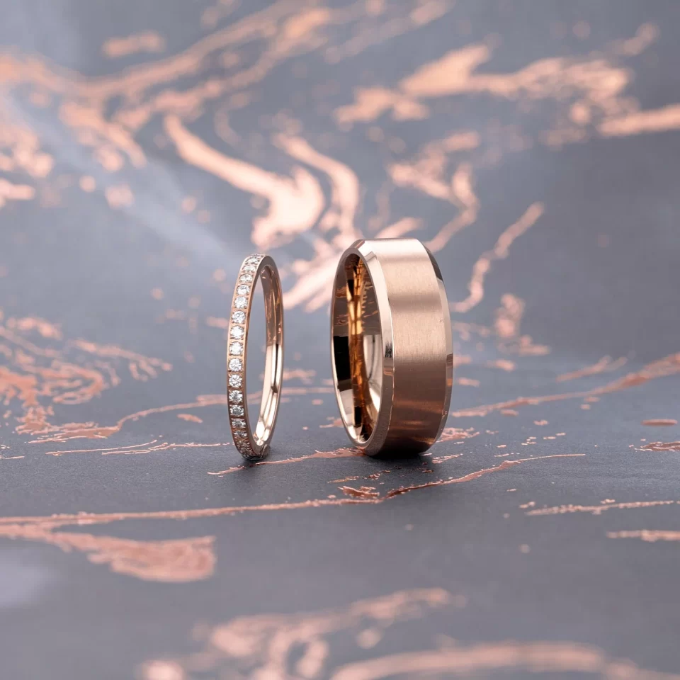 Rose Gold Mat Alyans