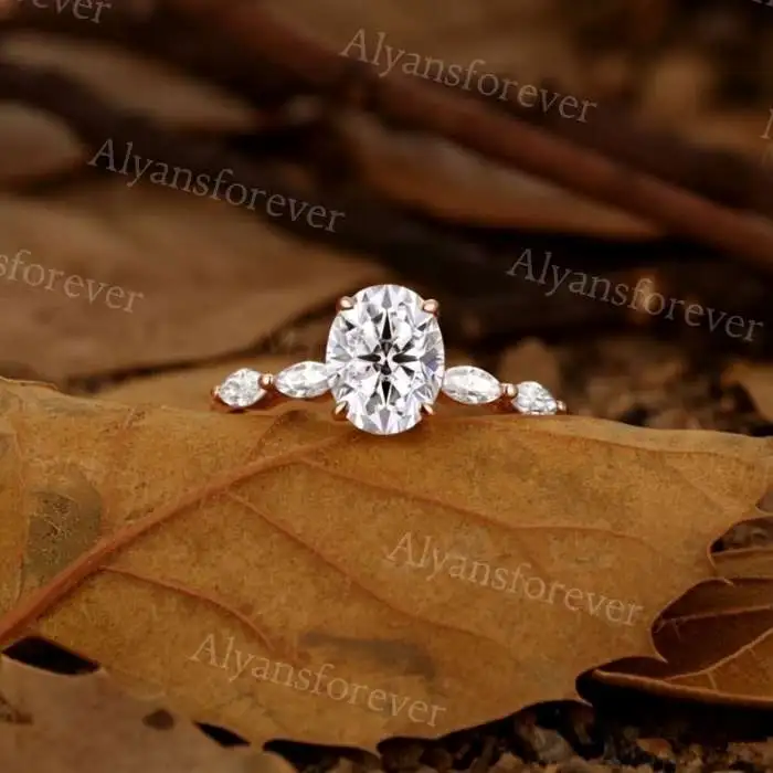 Moissanite Oval - Görsel 1
